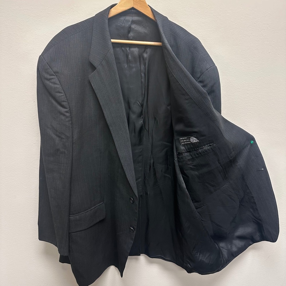 Vintage Chaps Ralph Lauren Blazer Mens 44L Single Vent Pinstripe 90s‎ See Detail
